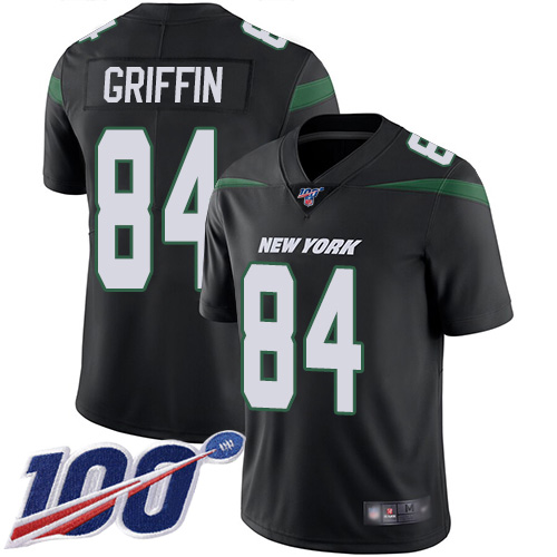 New York Jets Limited Black Youth Ryan Griffin Alternate Jersey NFL Football #84 100th Season Vapor Untouchable